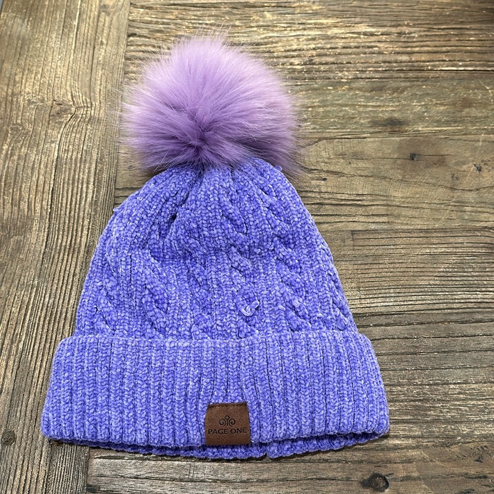 Purple winter hat